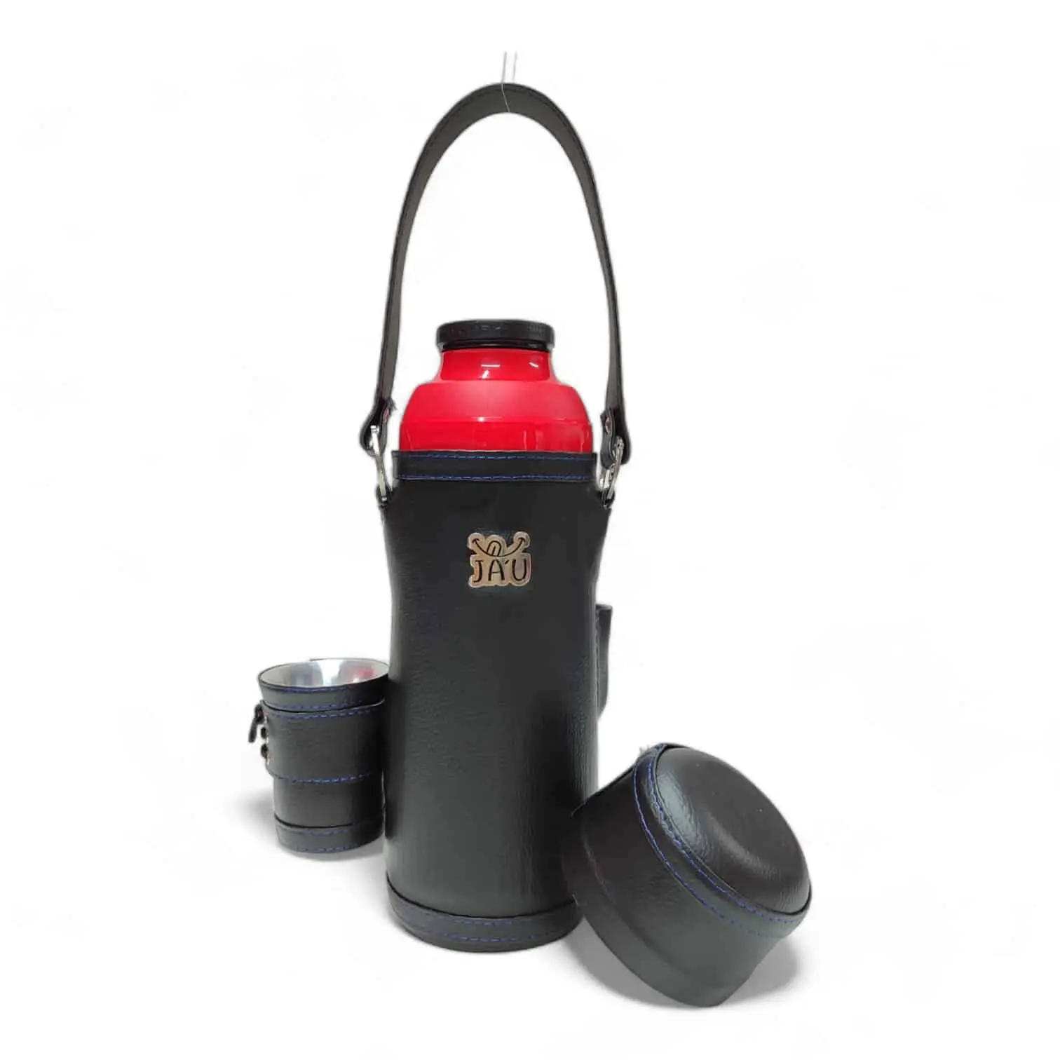 Termo Para Mate JAU Forrado en Cuerina 1 Litro