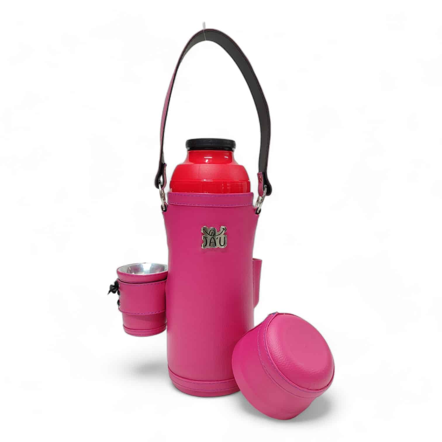 Termo Para Mate JAU Forrado en Cuerina 1 Litro