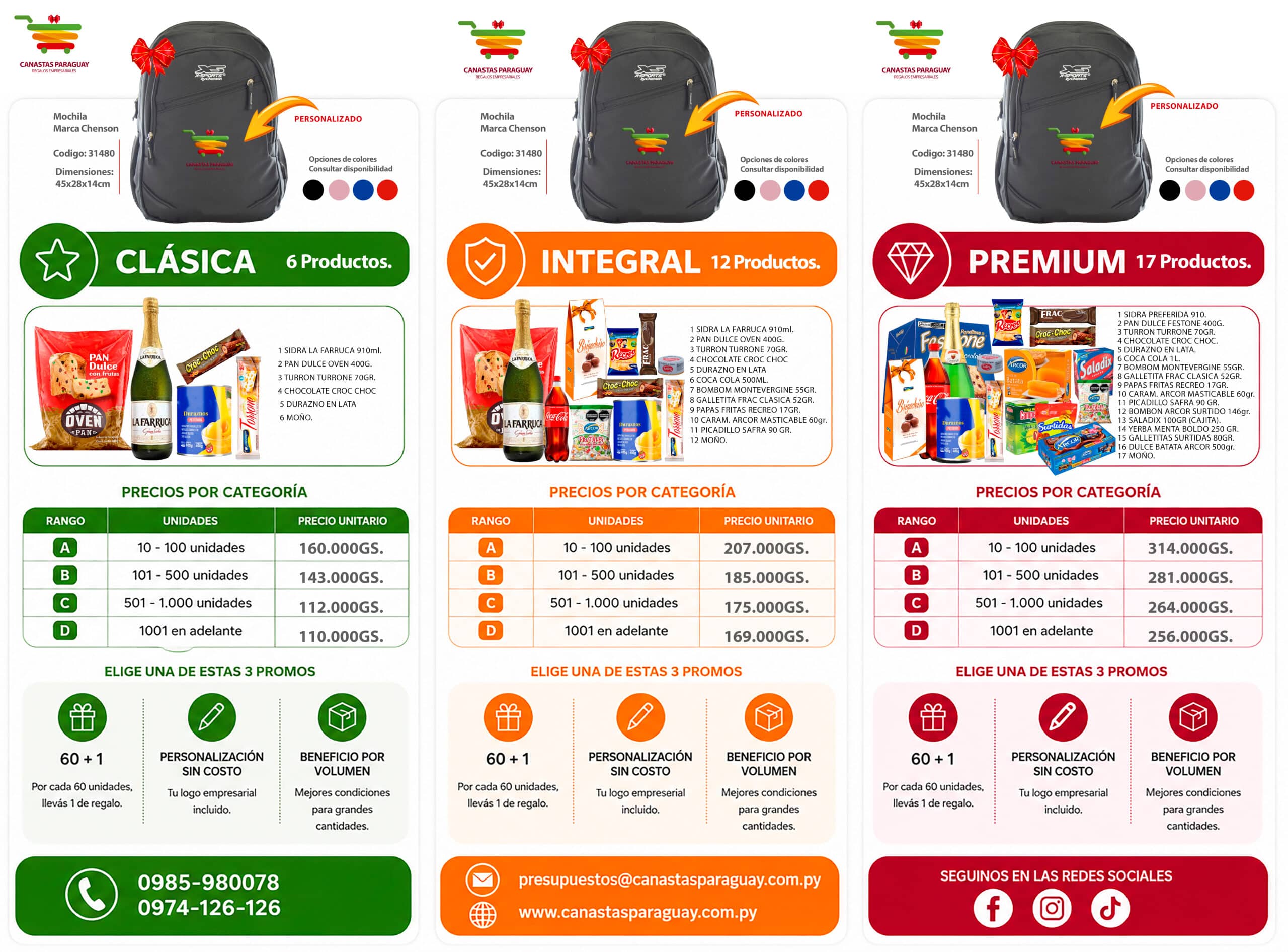 Mochila grande Chenson + Productos Recargados 8731480